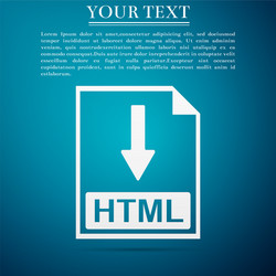 html file document icon download button vector image