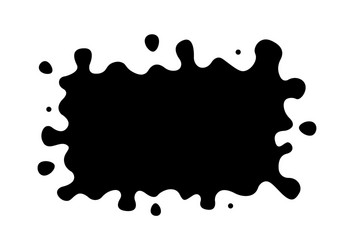 Ink splat icon paint splash monochrome flat vector