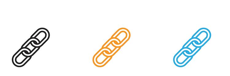 link chain icon logo set collection for web app ui vector image