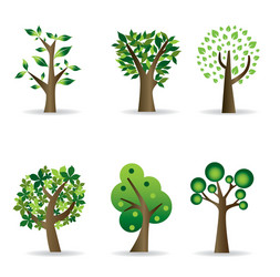 Abstract trees vector