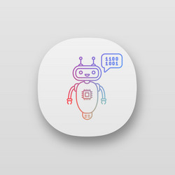 chatbot coding app icon vector