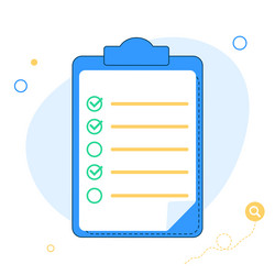 checklist clipboard with check list vector image