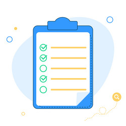 Checklist clipboard with check list vector