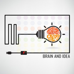 Creative brain idea concept Royalty Free Vector Image