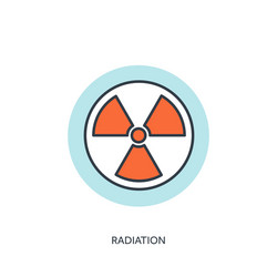 flat radiation icon vector