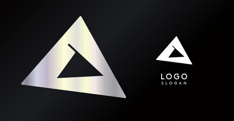 geometric triangular o letter abstract dynamic vector image