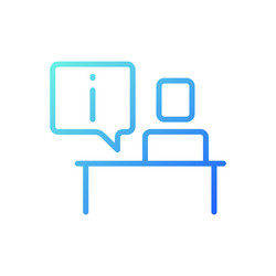 information desk pixel perfect gradient linear vector image
