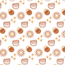 seamless pattern with abstractions in boho style vector image