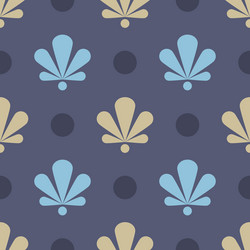 simple seamless pattern with seashells modern vector image