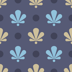 simple seamless pattern with seashells modern vector