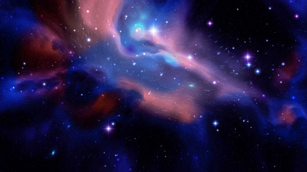 space background with realistic nebula vector image