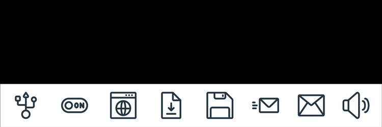 ui line icons linear set quality vector image
