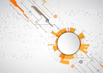 abstract technological background with various vector image