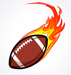 Football Fire Gridiron Vector Image