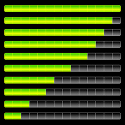 Horizontal progress loading bar templates vector