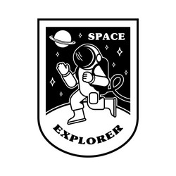 Patch with astronaut vector