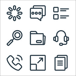ui line icons linear set quality vector image