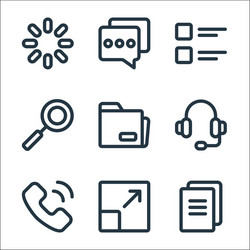 Ui line icons linear set quality vector