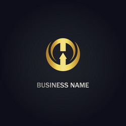 Group abstract people arrow up business logo Vector Image