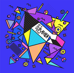 triangle geometric forms for summer design event vector image