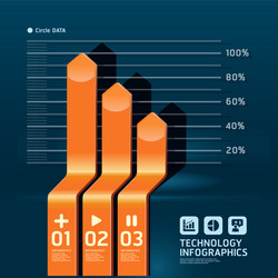 Arrow Chart Diagram - Data Visualization vector image
