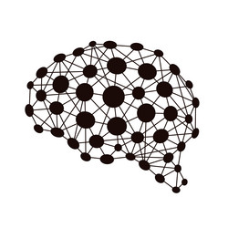 artificial intelligence concept neuron and chip vector image