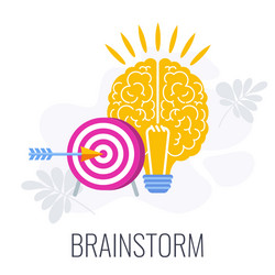 Brainstorming icons creative technique Royalty Free Vector
