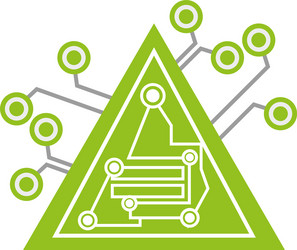 computer circuit triangle electronic component vector image