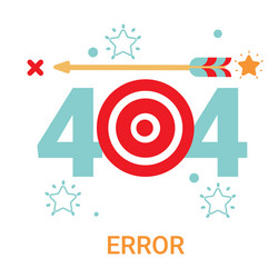 error icon 404 not found broken message banner vector image