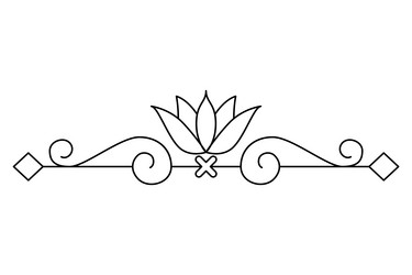 Flourish calligraphic design element page vector