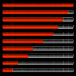 horizontal progress loading bar templates vector