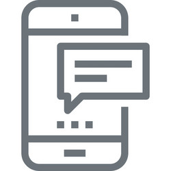 inbox message flat line web icon concept vector image