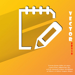 notepad paper documents flat modern web button vector image