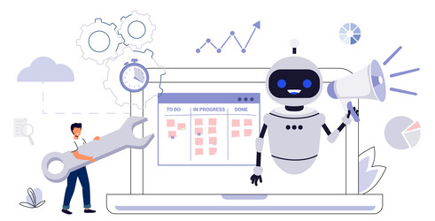 rpa robotic process automation innovation vector image