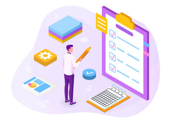 solving challenging tasks vector image
