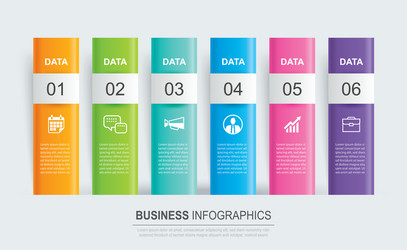 Data Tab Paper Index - 6 Templates vector image