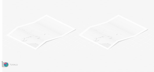 Set of two realistic map tuvalu with shadow vector