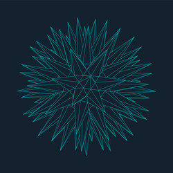 abstract 3d illuminated distorted mesh sphere vector image