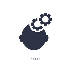 Skills icon on white background simple element vector