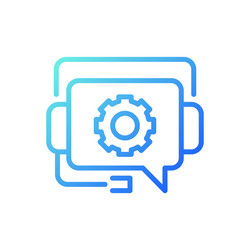 tech support pixel perfect gradient linear icon vector image