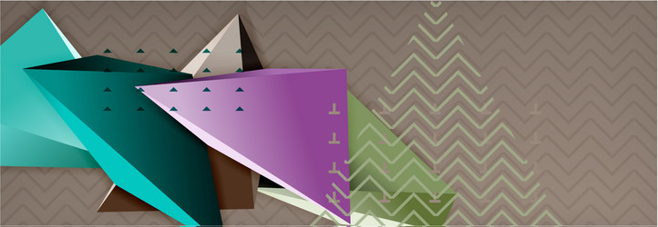 3d triangular shapes abstract background vector image