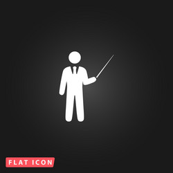 man standing with pointer icon vector image
