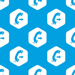 outgoing call hexagon pattern vector image