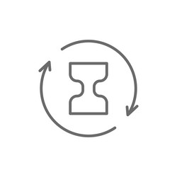 Consistency action plan icon with black outline Vector Image
