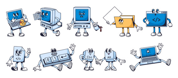 Code Mascot Characters vector image
