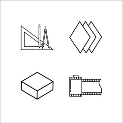 Design and studio simple linear icon setsimple vector