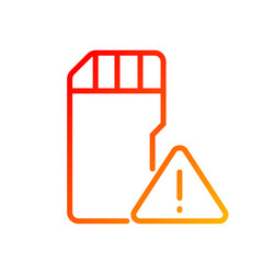 low disk space warning pixel perfect gradient vector image