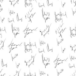seamless abstract text pattern handwritten font vector image
