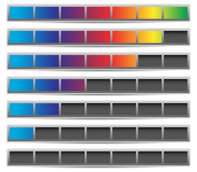 set of progress loading bars preloaders vector image