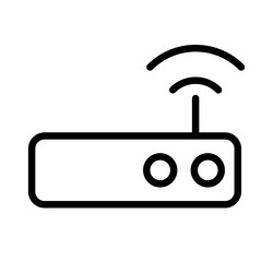 simple wi-fi router or network access point vector image